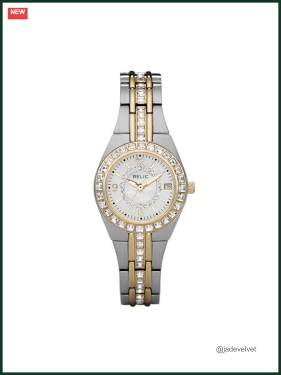 Stainless Steel Women\'s Dress Watch with Swarovski Crystals